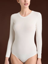 Body girocollo con manica lunga in tenderwool (86% Modal - 8% Lana Cashmere) Grigi Donna - Ragno