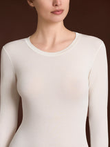 Body girocollo con manica lunga in tenderwool Grigi Donna - Ragno