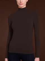 Maglietta con collo lupetto in Tenderwool (86% Modal - 8% Lana Cashmere) Marroni Donna - Ragno