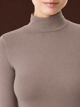 Maglietta con collo lupetto in filato Tenderwool Grigi Donna - Ragno