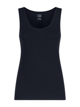 beYOUtiful - Canottiera spalla larga in cotone elasticizzato extra fine Blu Donna - Ragno