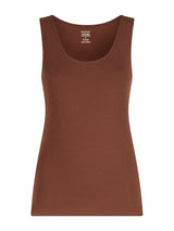 beYOUtiful - Canottiera spalla larga in cotone elasticizzato extra fine Marroni Donna - Ragno