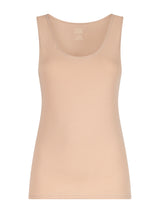 beYOUtiful - Canottiera spalla larga in cotone elasticizzato extra fine Marroni Donna - Ragno