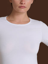 beYOUtiful - Maglietta in cotone elasticizzato extra fine Marroni Donna - Ragno