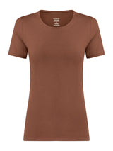 beYOUtiful - Maglietta in cotone elasticizzato extra fine Marroni Donna - Ragno