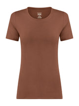 beYOUtiful - Maglietta in cotone elasticizzato extra fine Marroni Donna - Ragno