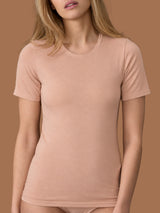 beYOUtiful - Maglietta in cotone elasticizzato extra fine Marroni Donna - Ragno