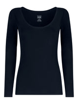 beYOUtiful - Maglietta a manica lunga in cotone elasticizzato extra fine Blu Donna - Ragno