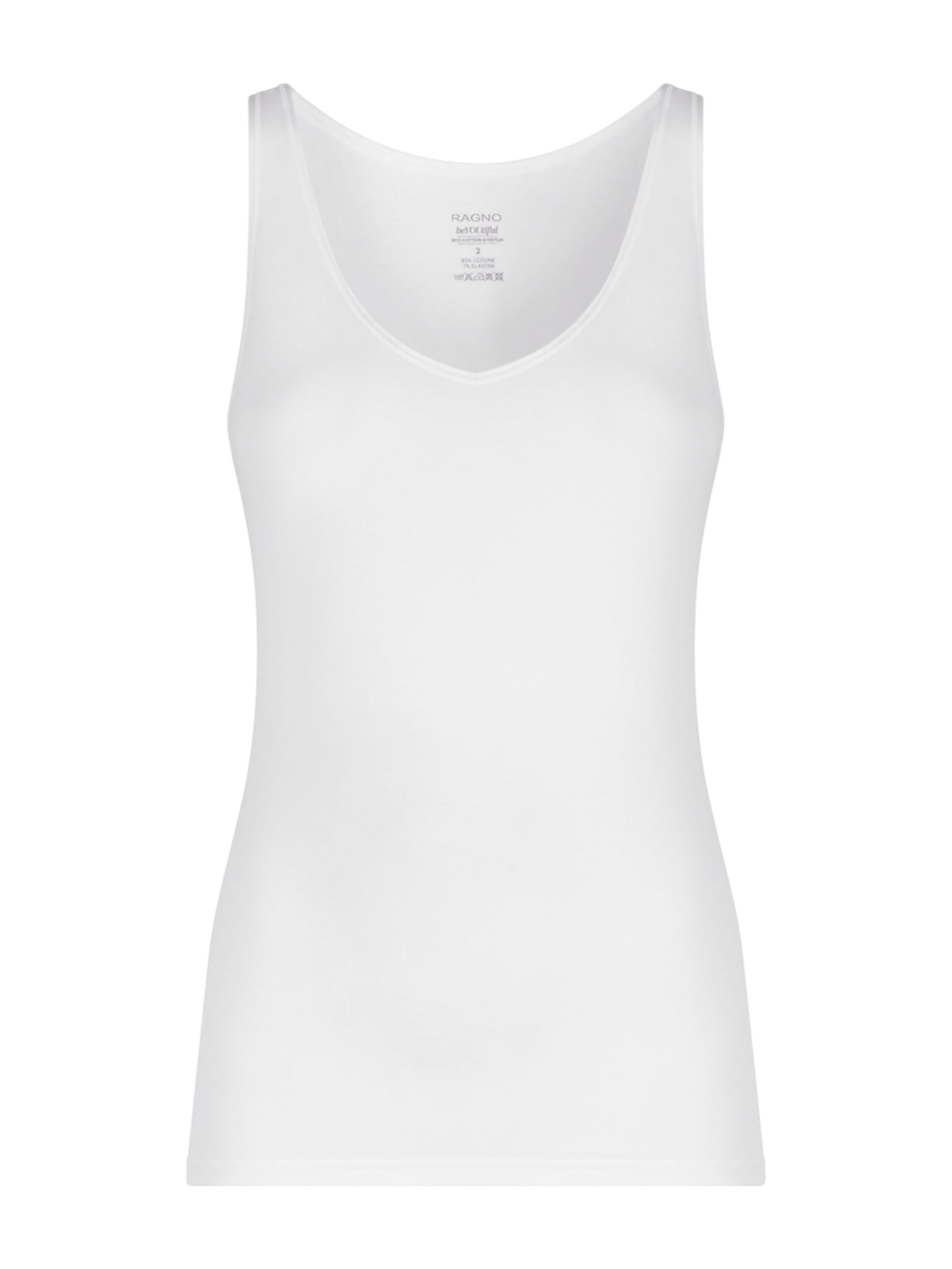 beYOUtiful - Canottiera in cotone elasticizzato extra fine Bianchi Donna - Ragno