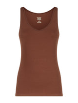 beYOUtiful - Canottiera in cotone elasticizzato extra fine Marroni Donna - Ragno