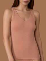 beYOUtiful - Canottiera in cotone elasticizzato extra fine Marroni Donna - Ragno