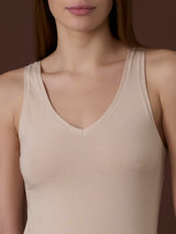 beYOUtiful - Canottiera in cotone elasticizzato extra fine Marroni Donna - Ragno