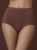 beYOUtiful - Slip alto in cotone elasticizzato extra fine Marroni Donna - Ragno