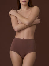 beYOUtiful - Slip alto in cotone elasticizzato extra fine Marroni Donna - Ragno
