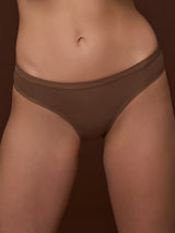 beYOUtiful - Slip brasiliano in cotone elasticizzato extra fine Marroni Donna - Ragno