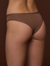 beYOUtiful - Slip brasiliano in cotone elasticizzato extra fine Marroni Donna - Ragno