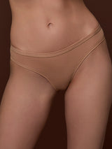 beYOUtiful - Slip brasiliano in cotone elasticizzato extra fine Marroni Donna - Ragno