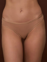 beYOUtiful - Slip brasiliano in cotone elasticizzato extra fine Marroni Donna - Ragno