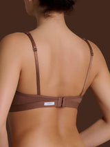 beYOUtiful Bralette - Reggiseno in cotone elasticizzato extra fine Marroni Donna - Ragno