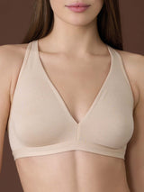 beYOUtiful Bralette - Reggiseno in cotone elasticizzato extra fine Marroni Donna - Ragno