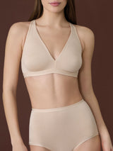beYOUtiful Bralette - Reggiseno in cotone elasticizzato extra fine Marroni Donna - Ragno