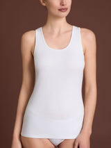 Thermo Cotton - Canottiera a spalla larga in caldo cotone Bianchi Donna - Ragno