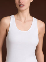 Thermo Cotton - Canottiera a spalla larga in caldo cotone Bianchi Donna - Ragno