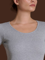 Thermo Cotton - Maglietta girocollo a manica corta in caldo cotone Neri Donna - Ragno