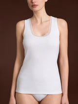 Thermo Cotton - Canottiera a spalla larga in caldo cotone Bianchi Donna - Ragno