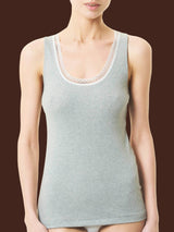 Thermo Cotton - Canottiera a spalla larga in caldo cotone Neri Donna - Ragno
