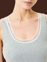 Thermo Cotton - Canottiera a spalla larga in caldo cotone Neri Donna - Ragno