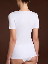 Thermo Cotton -Maglietta girocollo in caldo cotone Bianchi Donna - Ragno