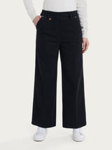 Jeans ampio alla caviglia in 4 Seasons Denim  Neri Donna - Ragno