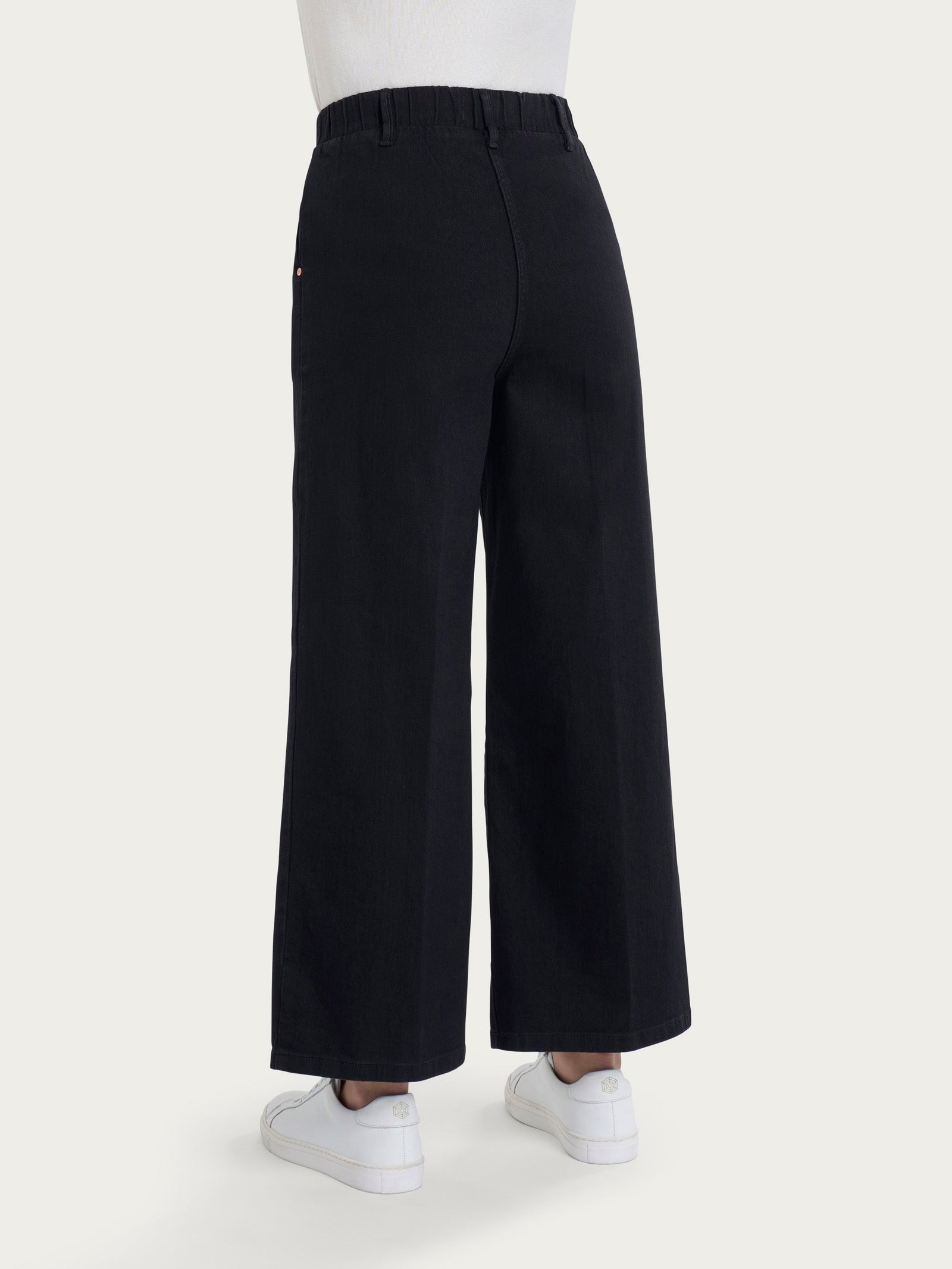 Jeans ampio alla caviglia in 4 Seasons Denim  Neri Donna - Ragno