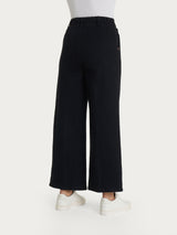 Jeans ampio alla caviglia con tasche in 4 Seasons Denim Neri Donna - Ragno