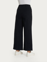 Jeans ampio alla caviglia con tasche in 4 Seasons Denim Neri Donna - Ragno