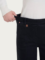 Jeans ampio alla caviglia in 4 Seasons Denim  Neri Donna - Ragno