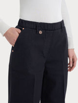 Jeans a Palazzo in 4 Seasons Denim Neri Donna - Ragno