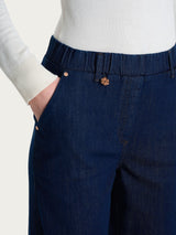 Jeans ampio con tasche in 4 Seasons Denim  Blu Donna - Ragno