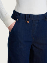 Jeans ampio con tasche in 4 Seasons Denim Blu Donna - Ragno