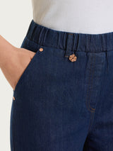 Jeans ampio con tasche in 4 Seasons Denim Blu Donna - Ragno