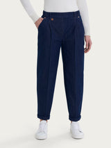 Jeans a carota con pinces in 4 Seasons Denim Blu Donna - Ragno