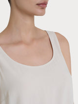 Top smanicato in Voile di Viscosa Satin Bianchi Donna - Ragno