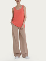 Top smanicato in Ecoseta Rosa Donna - Ragno