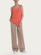 Top smanicato in Ecoseta Rosa Donna - Ragno