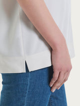 Blusa a manica corta in Ecoseta Bianchi Donna - Ragno