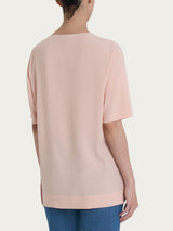 Blusa a manica corta in Ecoseta Rosa Donna - Ragno