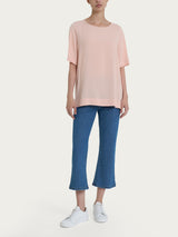 Blusa a manica corta in Ecoseta Rosa Donna - Ragno