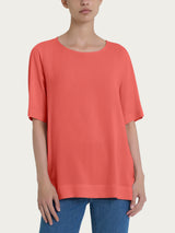 Blusa a manica corta in Ecoseta Rosa Donna - Ragno