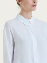 Camicia a manica lunga in Ecoseta Bianchi Donna - Ragno